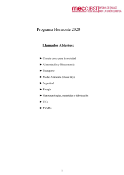Programa Horizonte 2020 - Mec