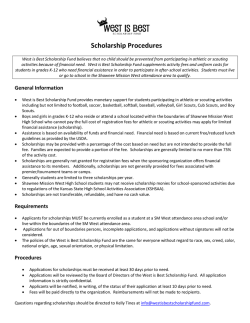 Scholarship Procedures