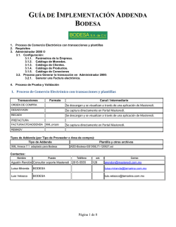 GU&Iacute;A DE IMPLEMENTACI&Oacute;N ADDENDA BIMBO