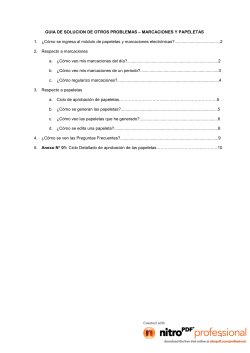 GUIA DE SOLUCION DE OTROS PROBLEMAS &ndash; MARCACIONES