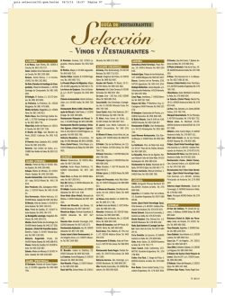 guia seleccion - Vinos y Restaurantes
