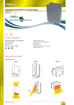 LUMINARIA DE EXTERIOR A LED PARA PARED SERIE AL