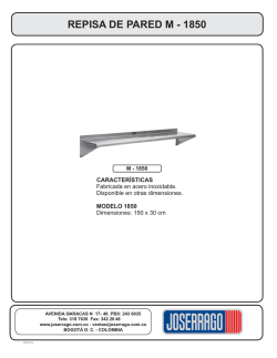 FICHA TEC. REPISA DE PARED M-1850