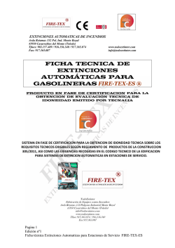 ficha tecnica de extinciones autom&aacute;ticas para