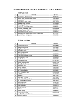 instituciones oficina central listado de asistencia "evento de