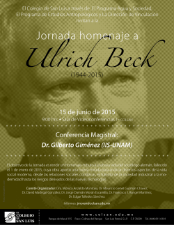 Ulrich Beck - Colegio de San Luis