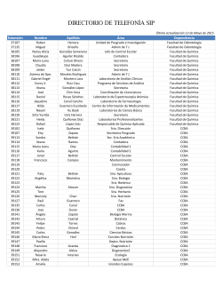 DIRECTORIO DE TELEFONÍA SIP - Coordinación Administrativa de