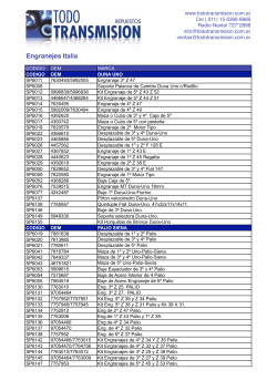 Engranejes Italia - Todo Transmision