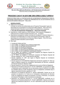 PROCESO CAS N° 04-2015-ME-GRA-DREA
