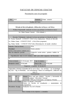 Planilla Curso Método Rietveld
