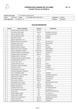 Inscripciones Definitivas XI XC LA CUEVITA