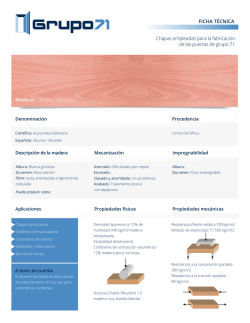 Ficha t&eacute;cnica del Plywood