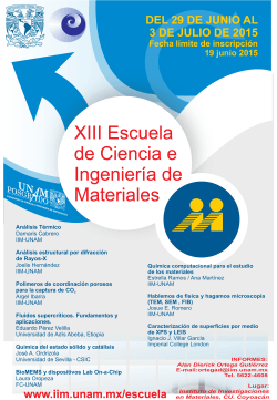 Poster - Instituto de Investigaciones en Materiales