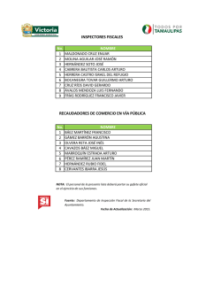 INSPECTORES FISCALES RECAUDADORES DE
