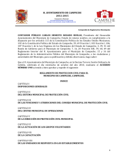 reglamento de proteccion civil para el municipio de campeche
