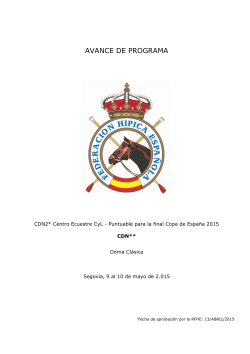 CDN2E puntuable final COPA ESPAÑA. 9 Y 10 de mayo 2015