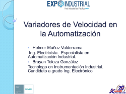 Automatización con variadores de velocidad / Ing
