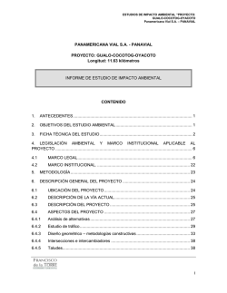 PANAMERICANA VIAL S.A. - PANAVIAL PROYECTO: GUALO