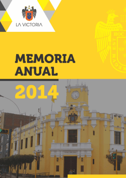 Memoria Anual 2014 - Municipalidad de La Victoria