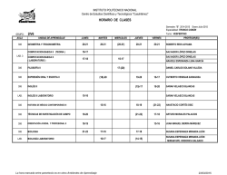 HORARIO DE CLASES 2IV6
