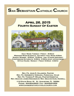 Apr. 26, 2015 - San Sebastian Catholic Church