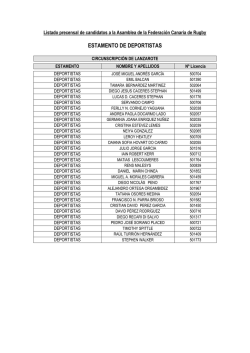 ESTAMENTO DE DEPORTISTAS - Federación Canaria de Rugby
