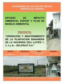 estudio de impacto ambiental expost y plan de manejo