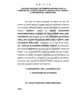 edicto juzgado segundo de primera instancia de lo familiar del
