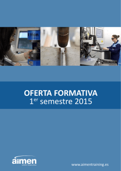 Oferta formativa 1er semestre 2015 - AIMEN