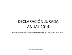 DECLARACIÓN JURADA ANUAL 2014