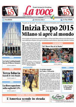 01-MAGGIO-2015 - La Voce d`Italia