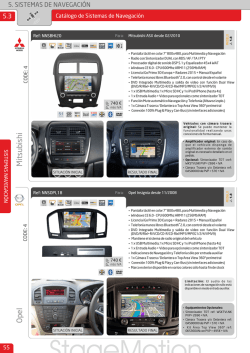 GPS OPEL, MITSUBISHI, PEUGEOT, RENAULT y TOYOTA