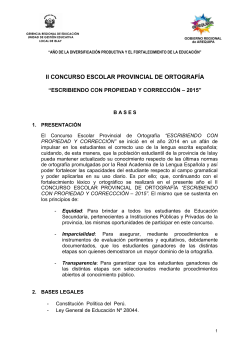 II CONCURSO ESCOLAR PROVINCIAL DE ORTOGRAF&Iacute;A