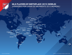 World map of players by birthplace