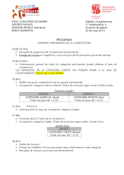 Programa final gimnasia rítmica individual