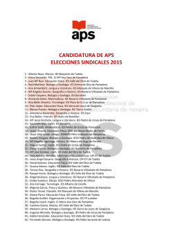 CANDIDATURA DE APS ELECCIONES