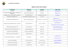 Direcciones y tel&eacute;fonos de inter&eacute;s
