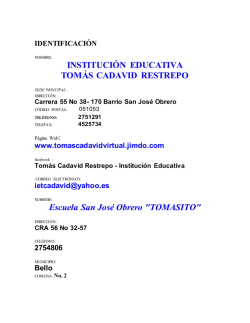 INSTITUCI&Oacute;N EDUCATIVA TOM&Aacute;S CADAVID RESTREPO