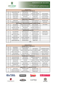 horarios - Drive Golf