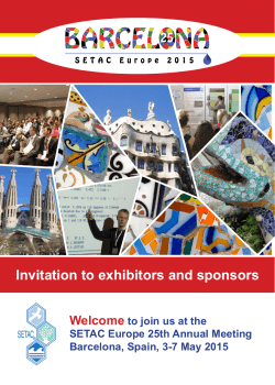 Invitation to exhibitors and sponsors