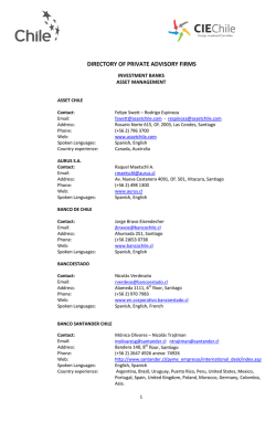 DIRECTORY OF PRIVATE ADVISORY FIRMS