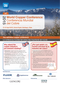 World Copper Conference Conferencia Mundial del Cobre