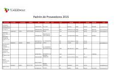Padrón de Proveedores 2015 - Unidad de Transparencia San Pedro