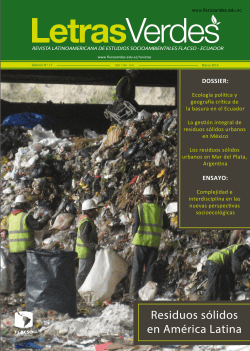Ecología política y geografía crítica de la basura en el Ecuador