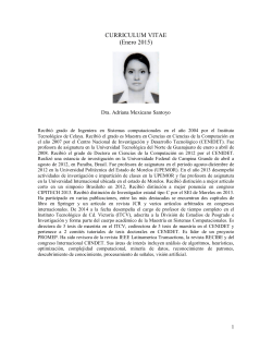Curriculum Adriana Mexicano Santoyo 2015
