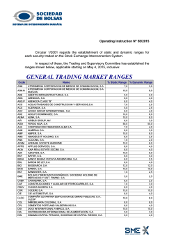 GENERAL TRADING MARKET RANGES