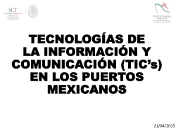 APLICACIÓN DE LAS TIC`s EN LOS PUERTOS MEXICANOS