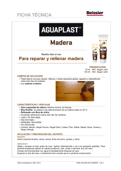 Ficha Técnica Aguaplast Madera