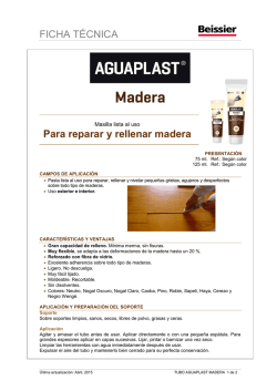 Ficha T&eacute;cnica Aguaplast Madera