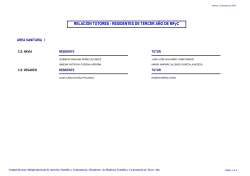 RESIDENTES DE TERCER A&Ntilde;O DE MFyC